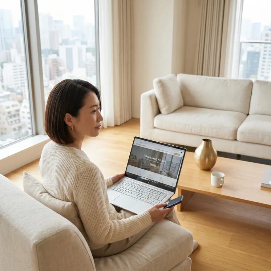 上質な部屋で、自分のペースで物件を比較する人